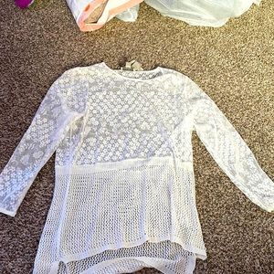 See-through over shirt